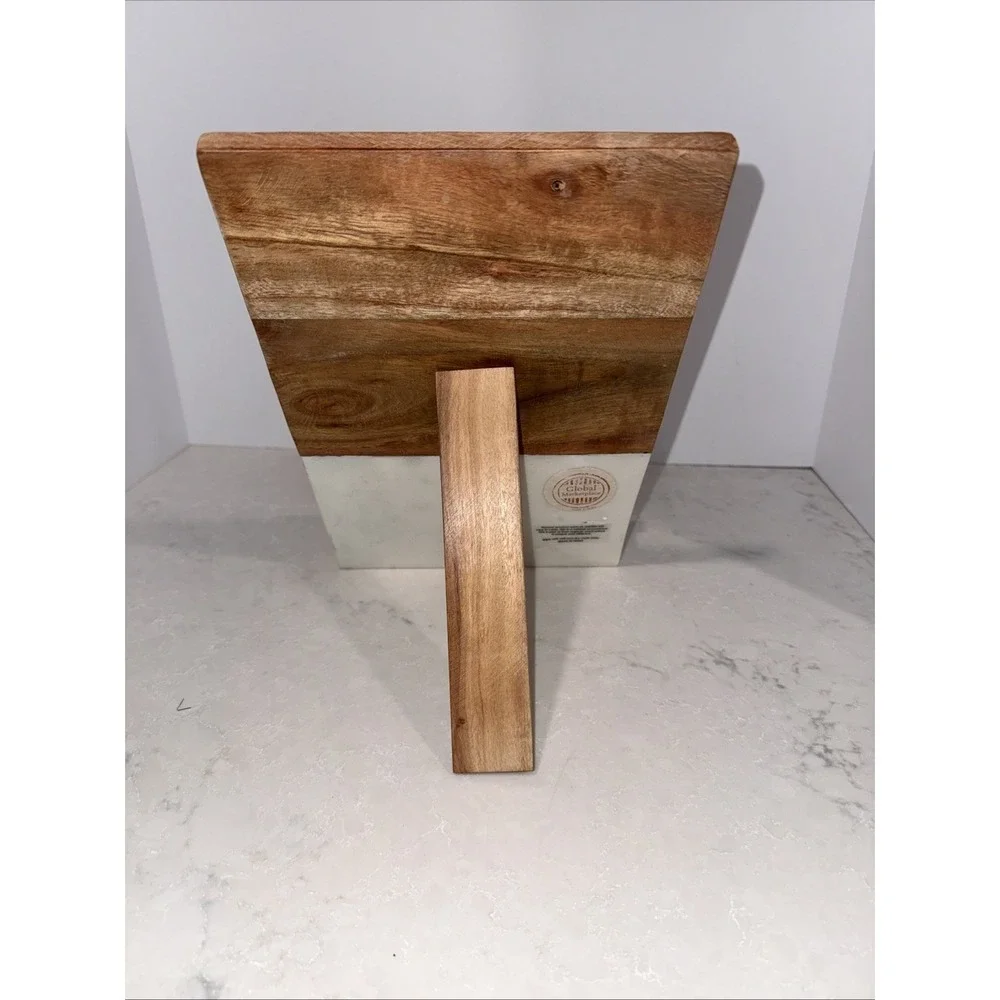 World Market Marble Wood Inlay Cookbook  Holder Made In India